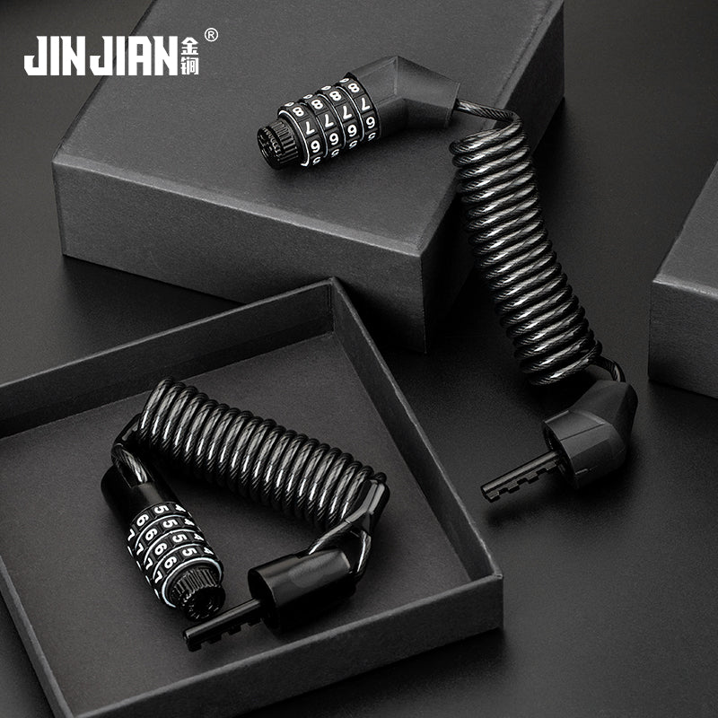 JIN Bicycle Cable Lock Bike Anti-theft Lock Mini 1.5m Bicycle Security Password