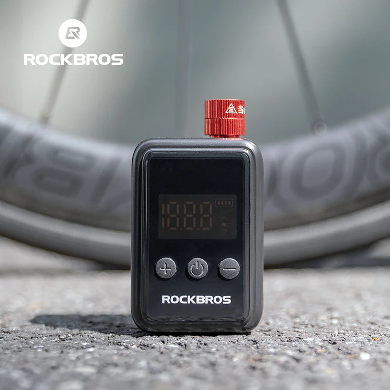ROCKBROS Portable Electric Bicycle Bike Tire Ball Pump 150PSI LED Digital Gauge