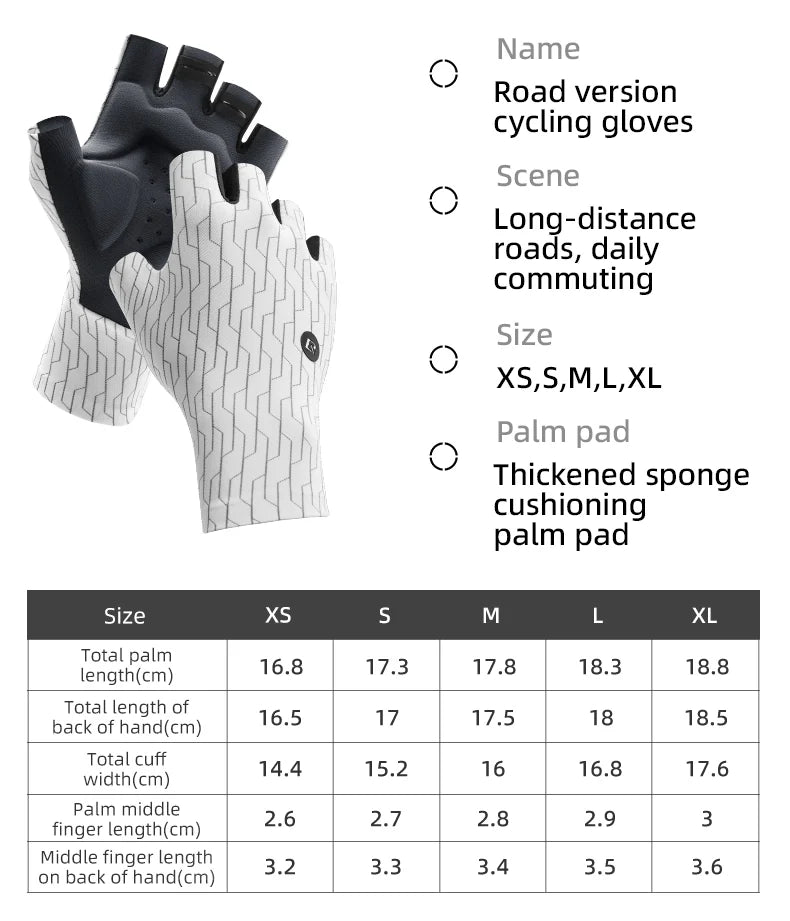 ROCKBROS Mountain Road Cycling Fingerless Gloves Shockproof Breathable Non-Slip