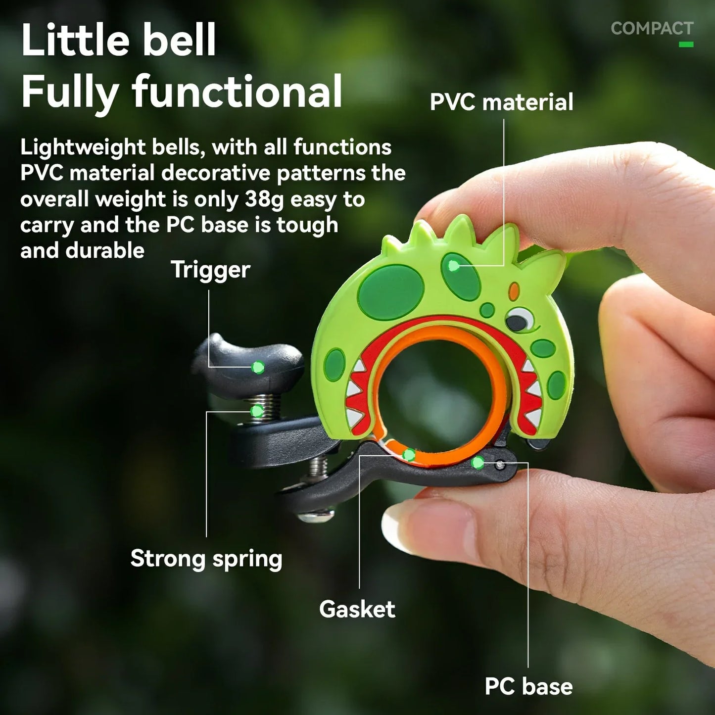 Cartoon Bike Bell – Rabbit & Dinosaur Designs, Loud & Waterproof
