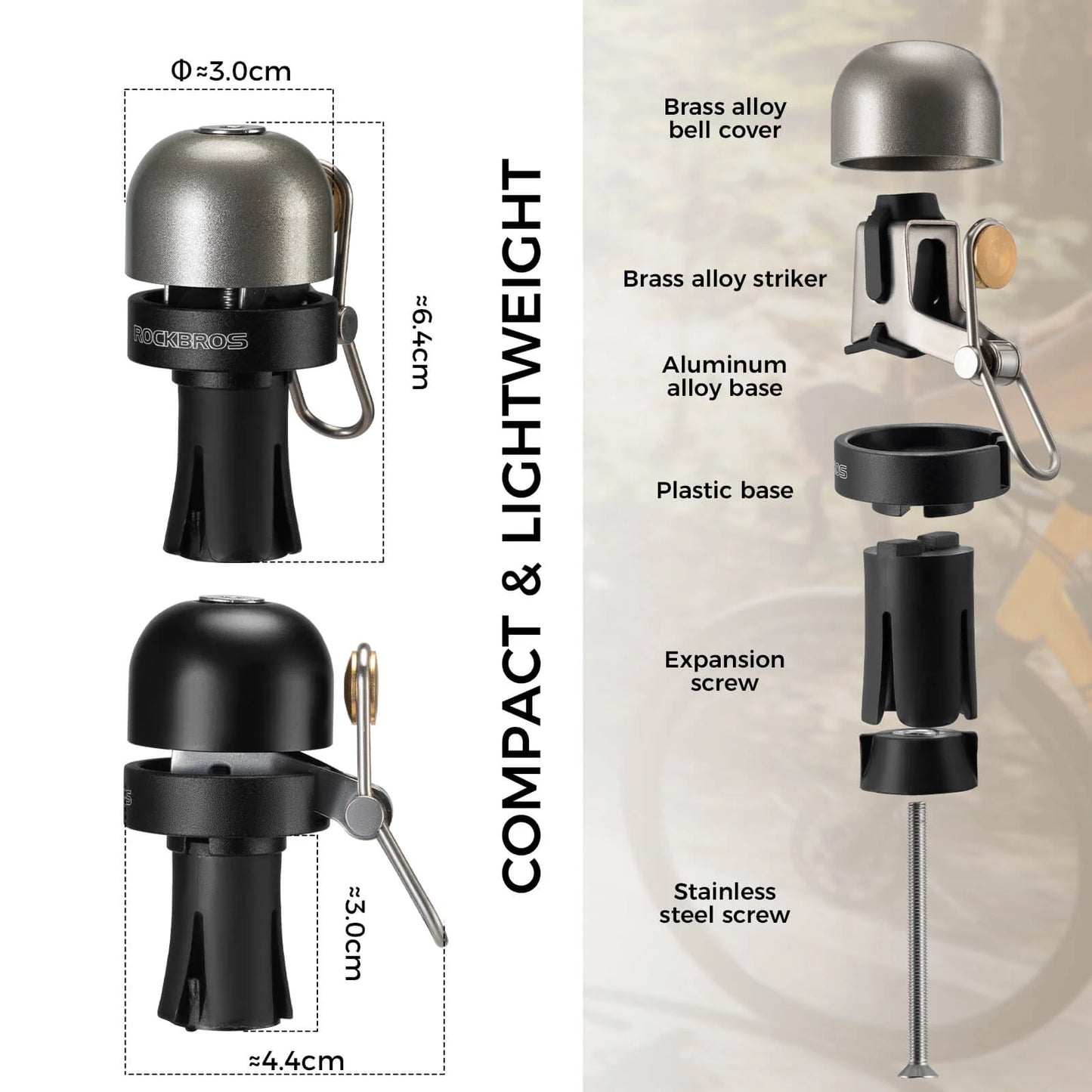 Road Bike Bar-End Bell – Hidden 80dB Bike Bell