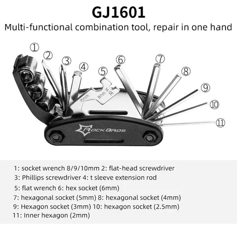 ROCKBROS 16-in-1 Portable Bike Repair Kit