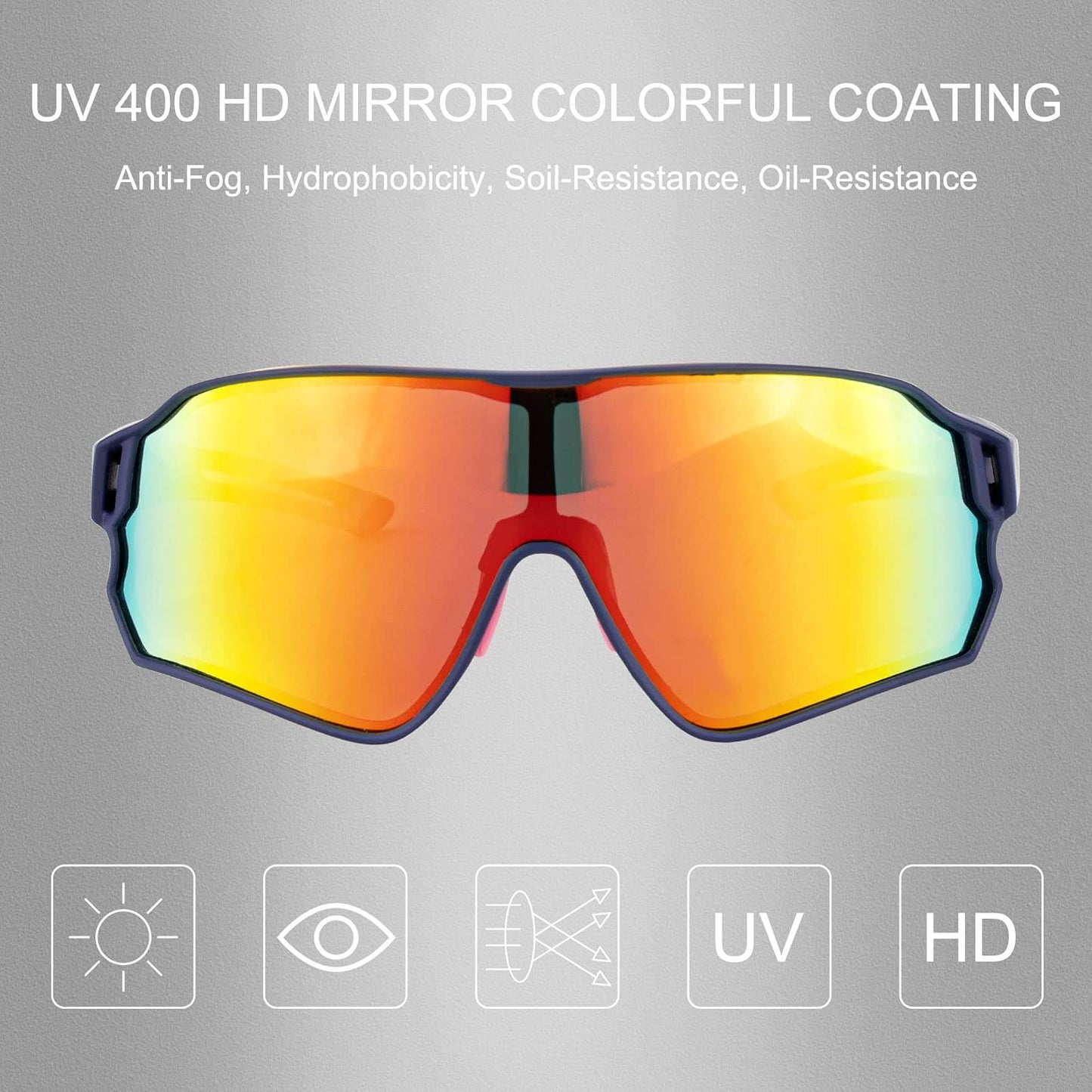 Rockbros Polarised Full Lens Sunglasses For Cycling Outdoor Sports Eyewear UV400