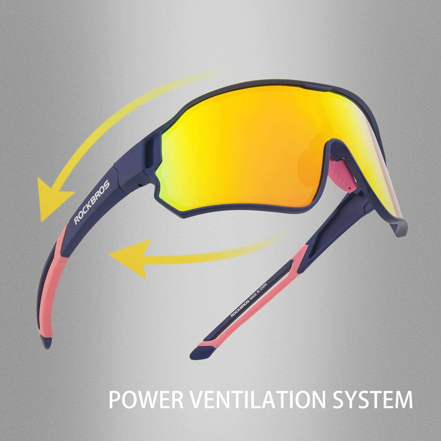 Rockbros Polarised Full Lens Sunglasses For Cycling Outdoor Sports Eyewear UV400