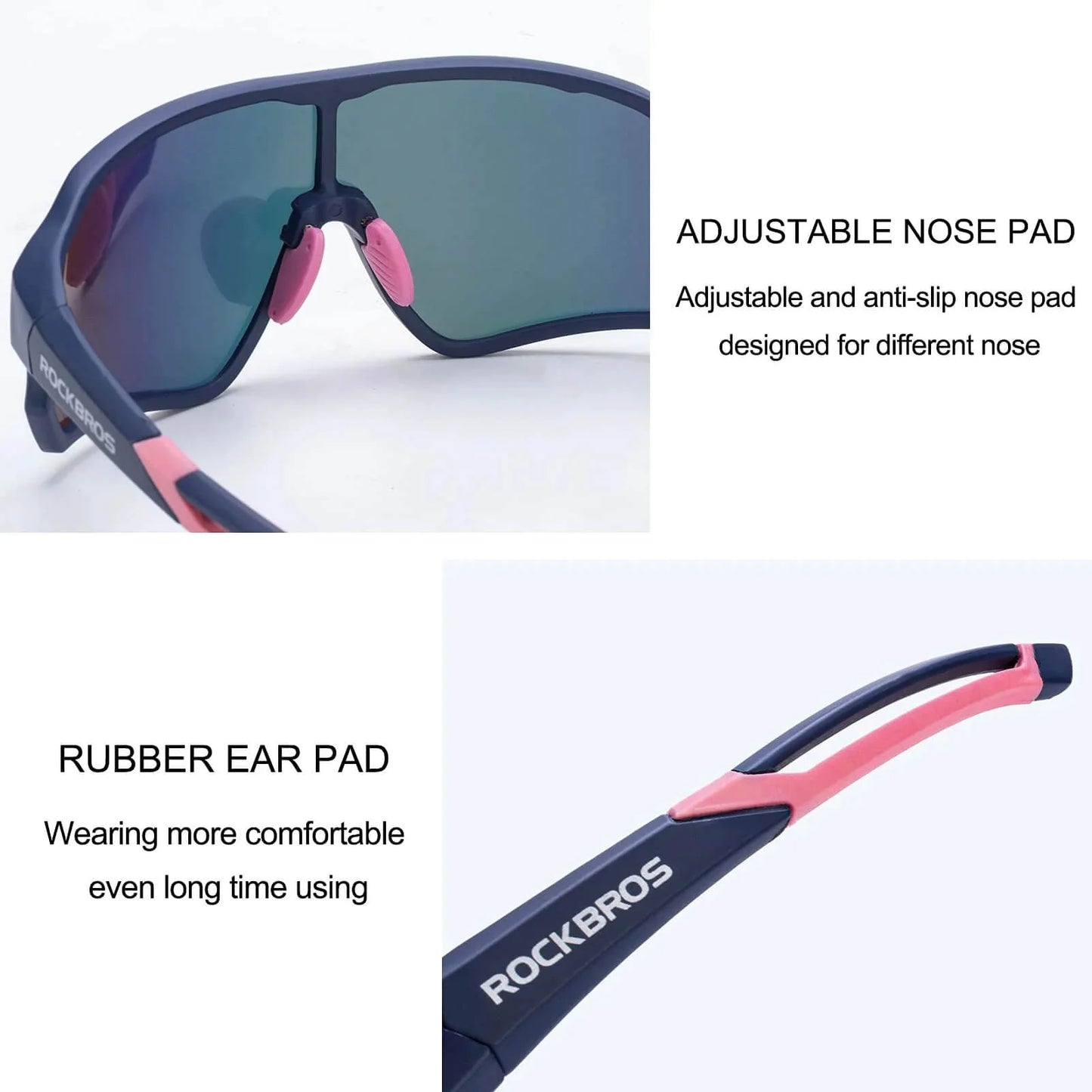 Rockbros Polarised Full Lens Sunglasses For Cycling Outdoor Sports Eyewear UV400