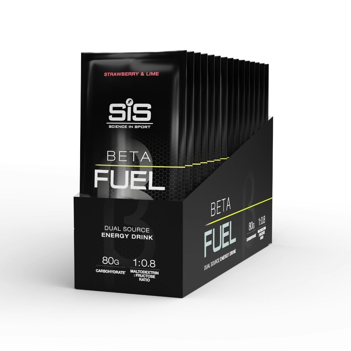 SIS BETA FUEL 80 SACHETS 15 X 82G STRAWBERRY AND LIME