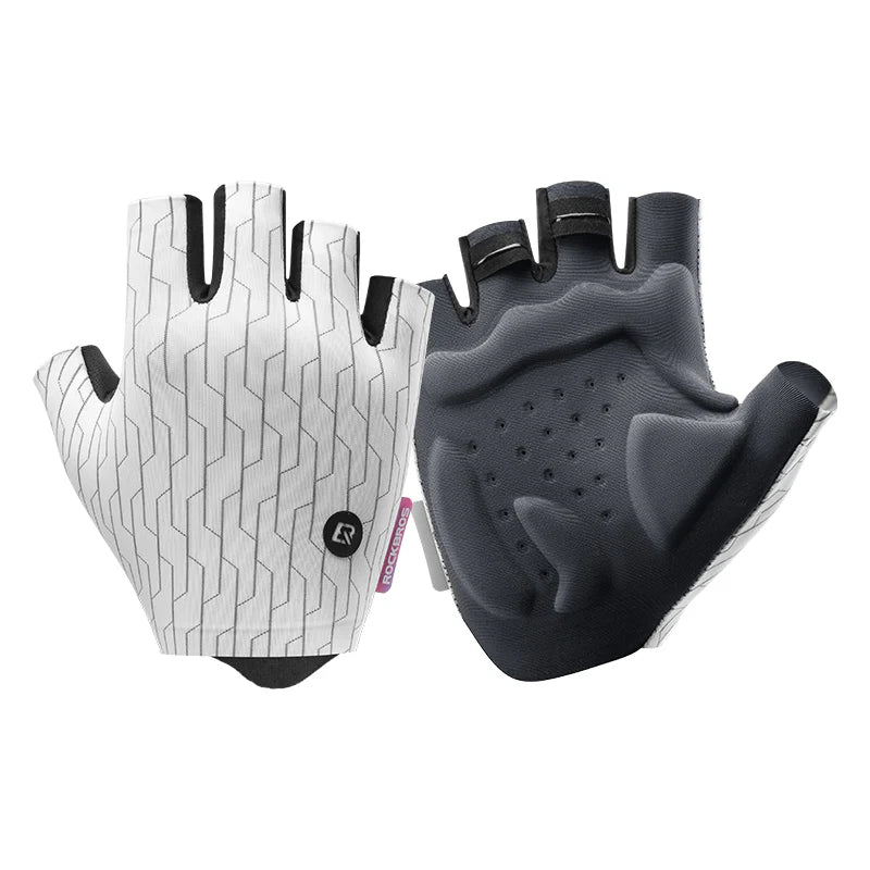 ROCKBROS Mountain Road Cycling Fingerless Gloves Shockproof Breathable Non-Slip