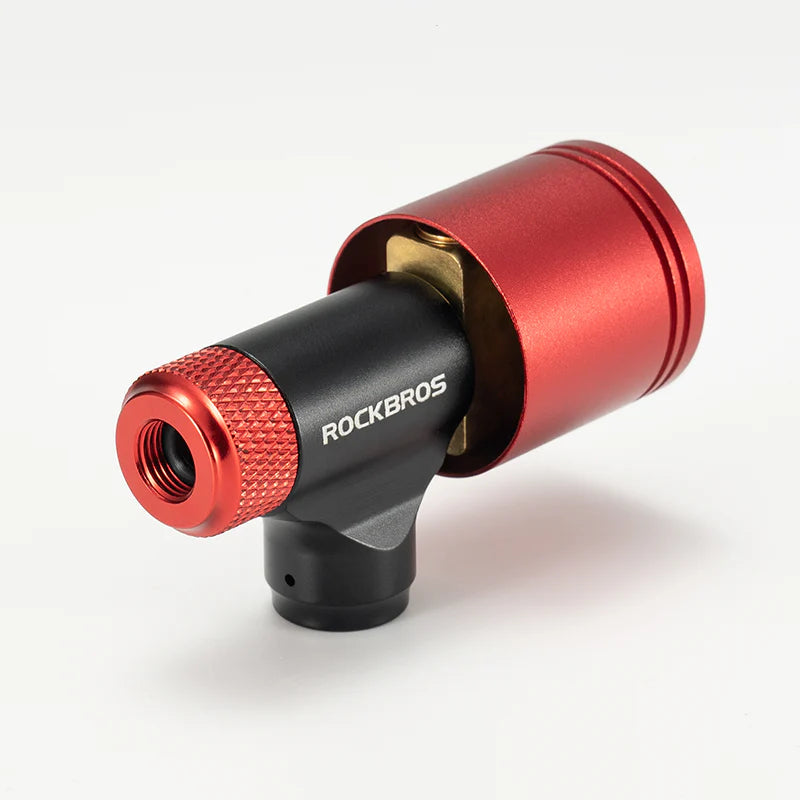 ROCKBROS Bicycle CO2 Pump Head With Gauge Compact MTB Bike Tire Inflation Head