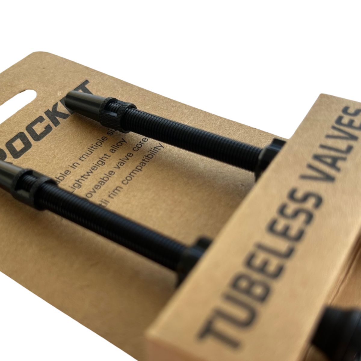 Pair Tubeless valves 80mm Black