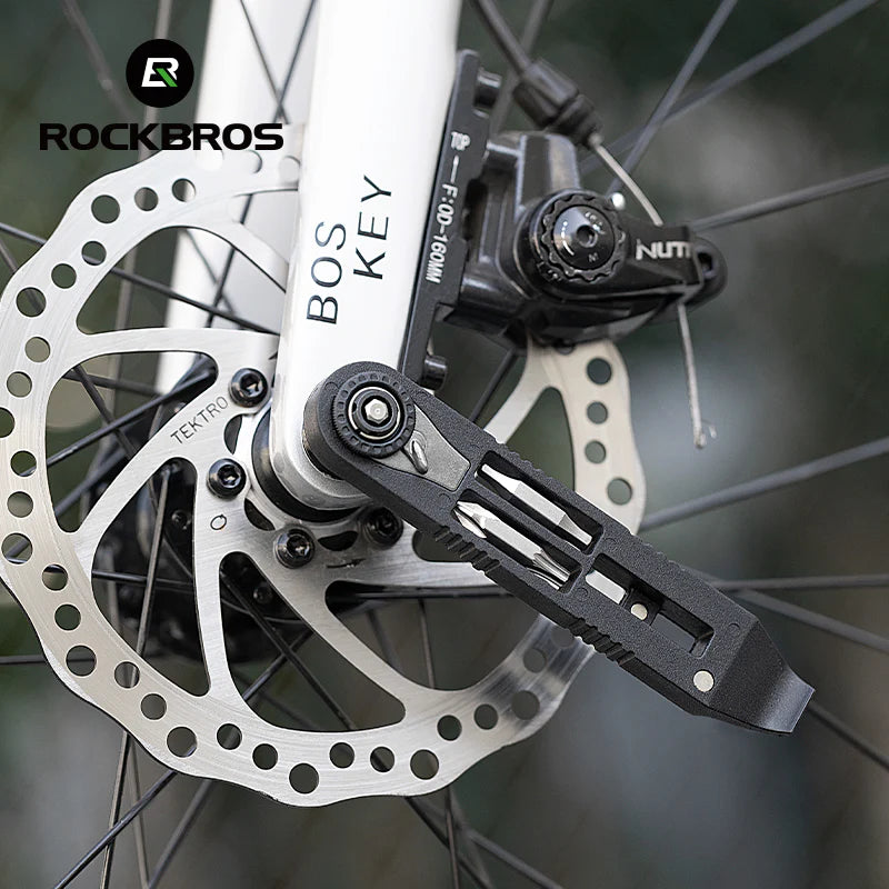 ROCKBROS Bike Bicycle Tire Lever Portable Multi-function Hex Wrench Spoke Hook Tool Kit