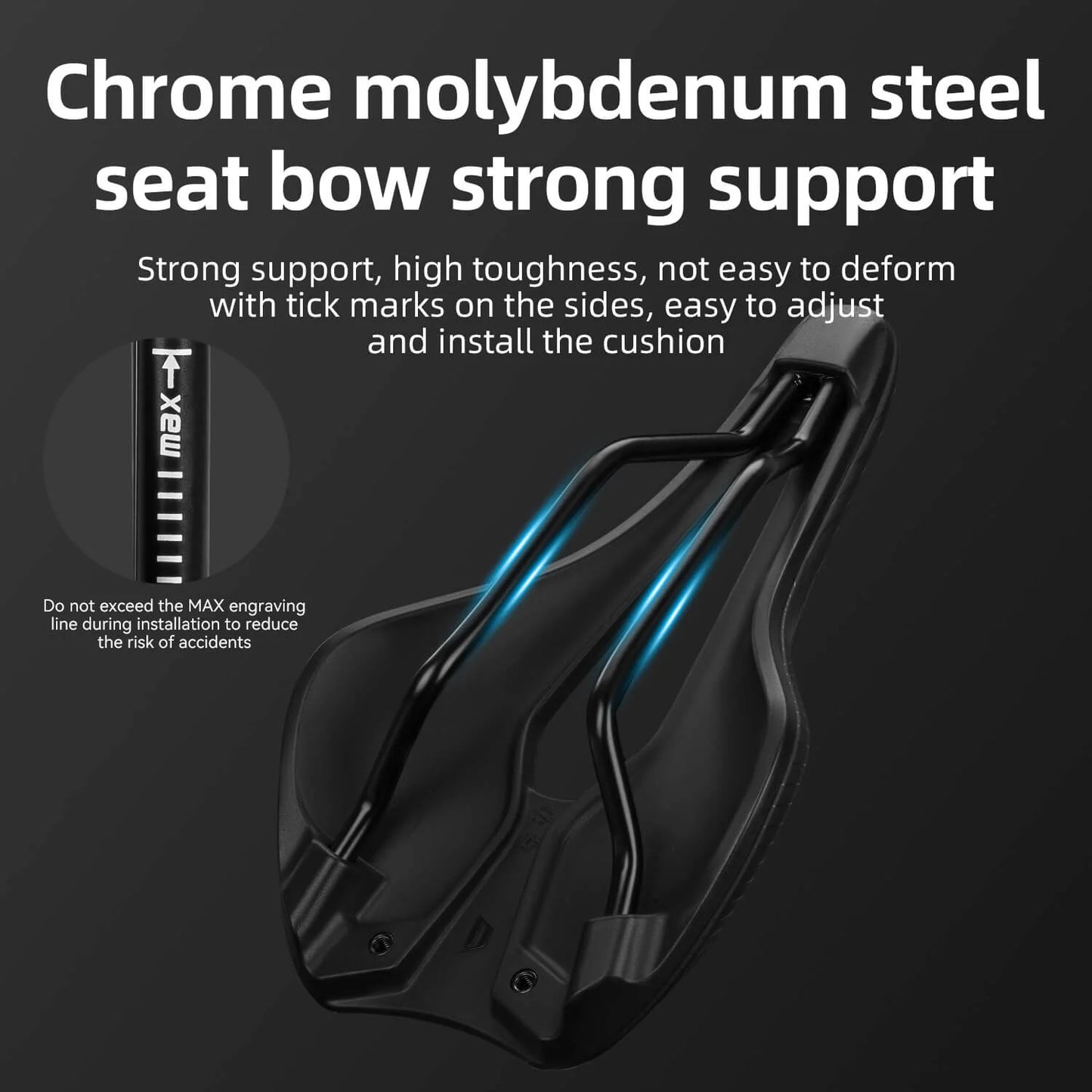 Comfort Breathable Bike Sport Saddle Tail Light Compatible