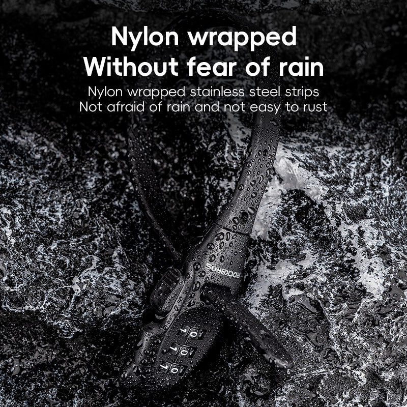 ROCKBROS 3-digit Password Tie Helmet Lock Multipurpose Bicycle Portable Anti-theft Bike Accessories