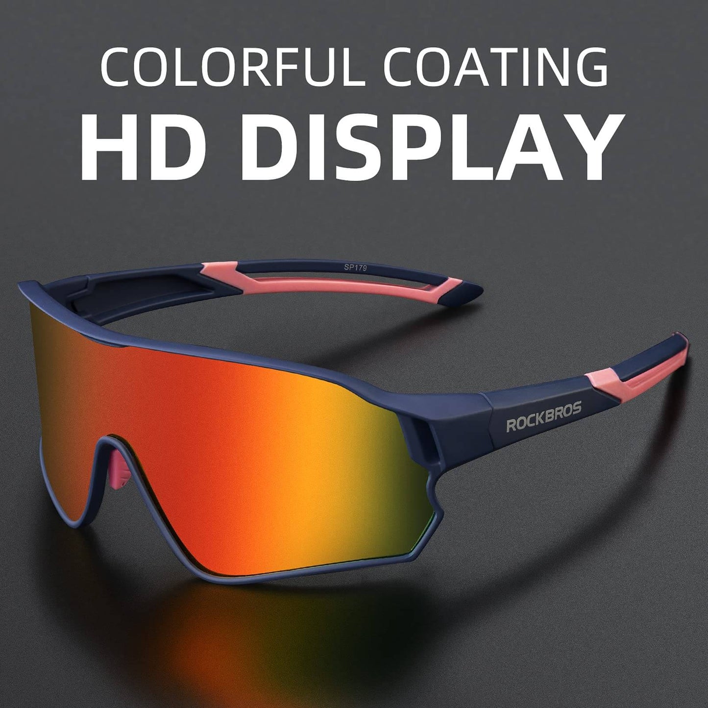 Rockbros Polarised Full Lens Sunglasses For Cycling Outdoor Sports Eyewear UV400
