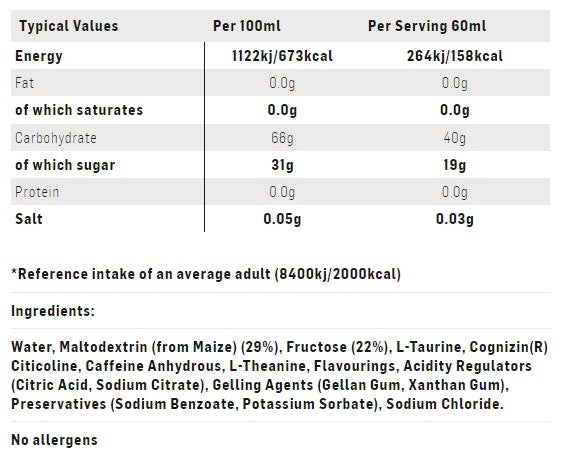 SIS GEL BETA FUEL+ NOOTROPICS 6X60ML LEMON LIME