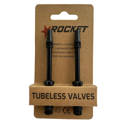 Pair Tubeless valves 80mm Black